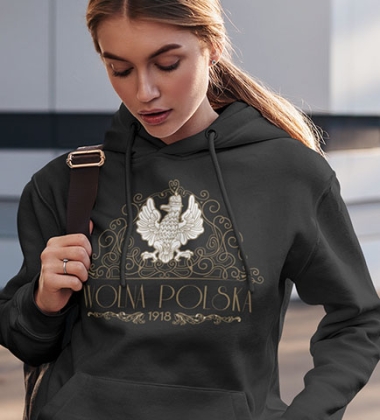 Damska bluza z kapturem WOLNA POLSKA